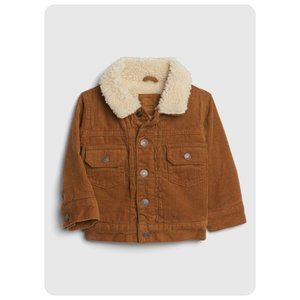 Gap Denim Brown Corduroy Sherpa Lined Jacket